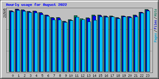 Hourly usage for August 2022