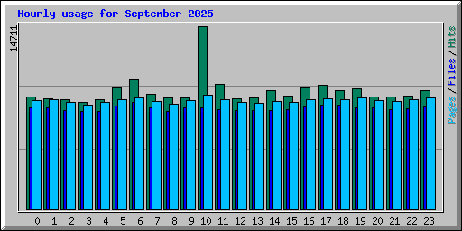 Hourly usage for September 2025